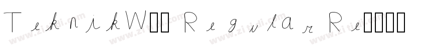 TeknikW02 Regular Re字体转换
